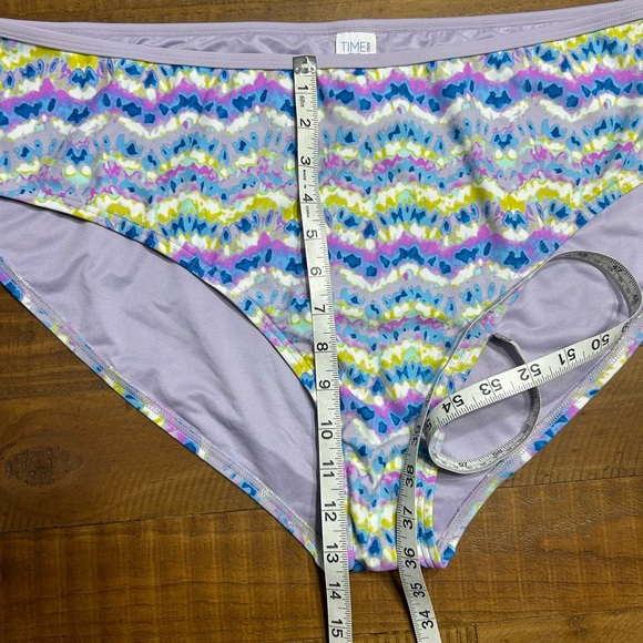 Time and Tru Wave Print Bikini Bottom - Picture 5 of 10
